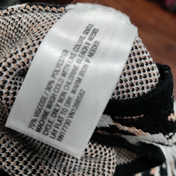 Diane Von Furstenberg Halter Tie Neck Neutral Poppy Sweater Knit Midi Dress M - Picture 11 of 14